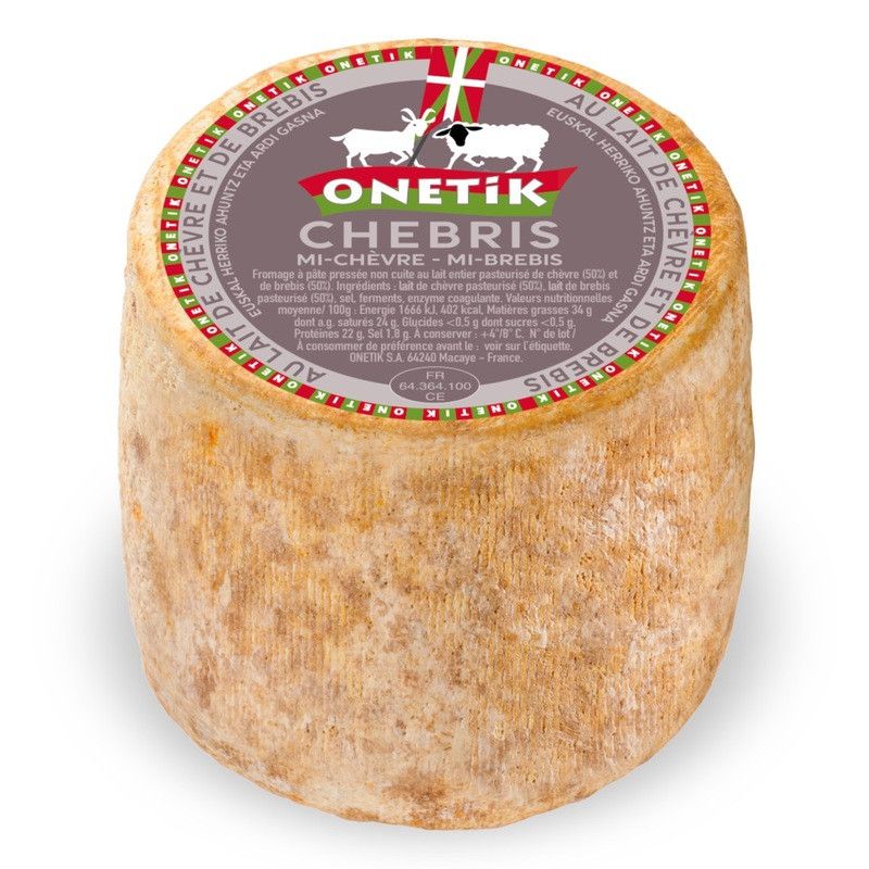Tommette Chebris au lait entier de chèvre et brebis ±600g