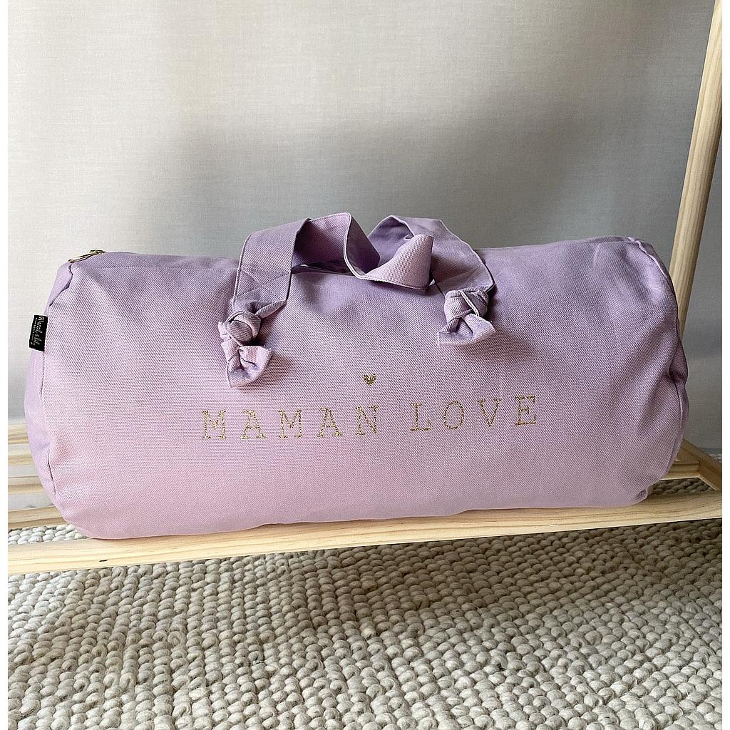 Sac Polochon- Lilas- Maman Love