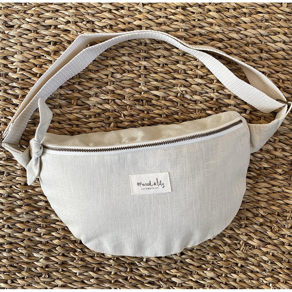 Sac Banane 100% lin -Sable