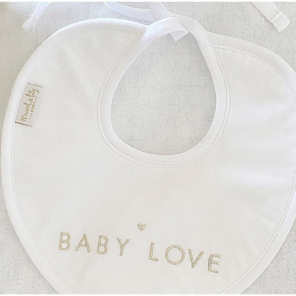 Bavoir rond  "Baby Love"