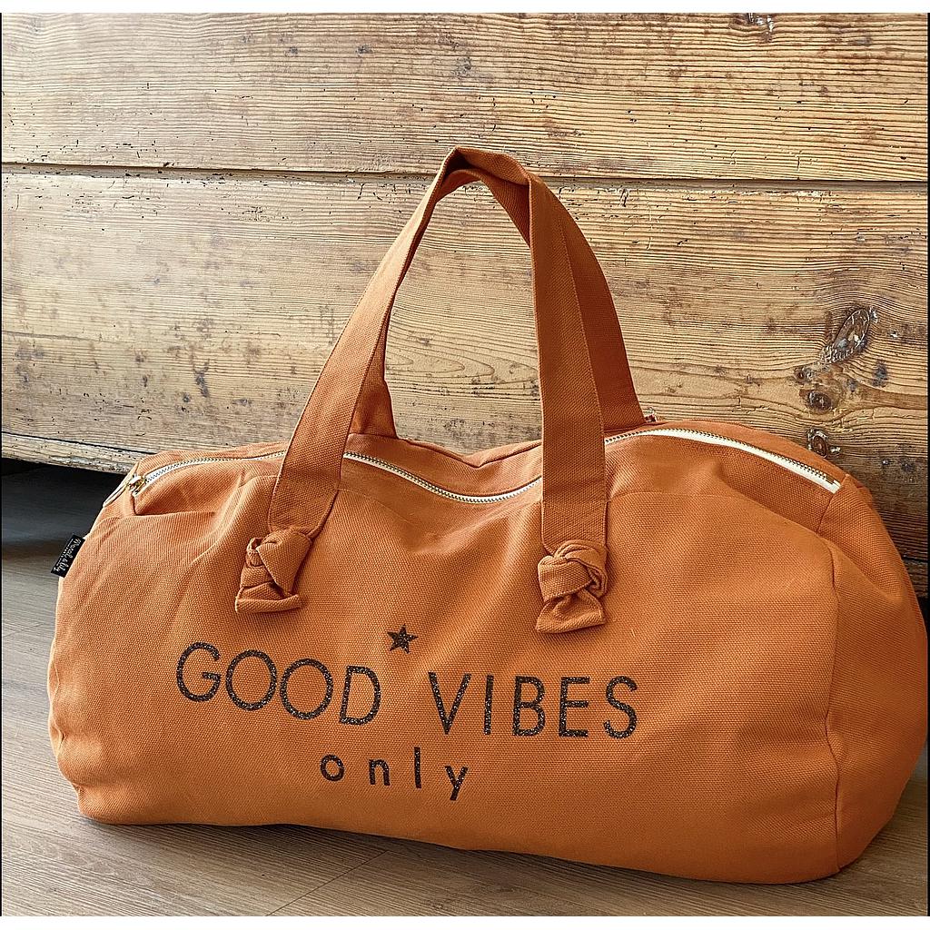 Sac Polochon -orange confite - Good Vibes Only
