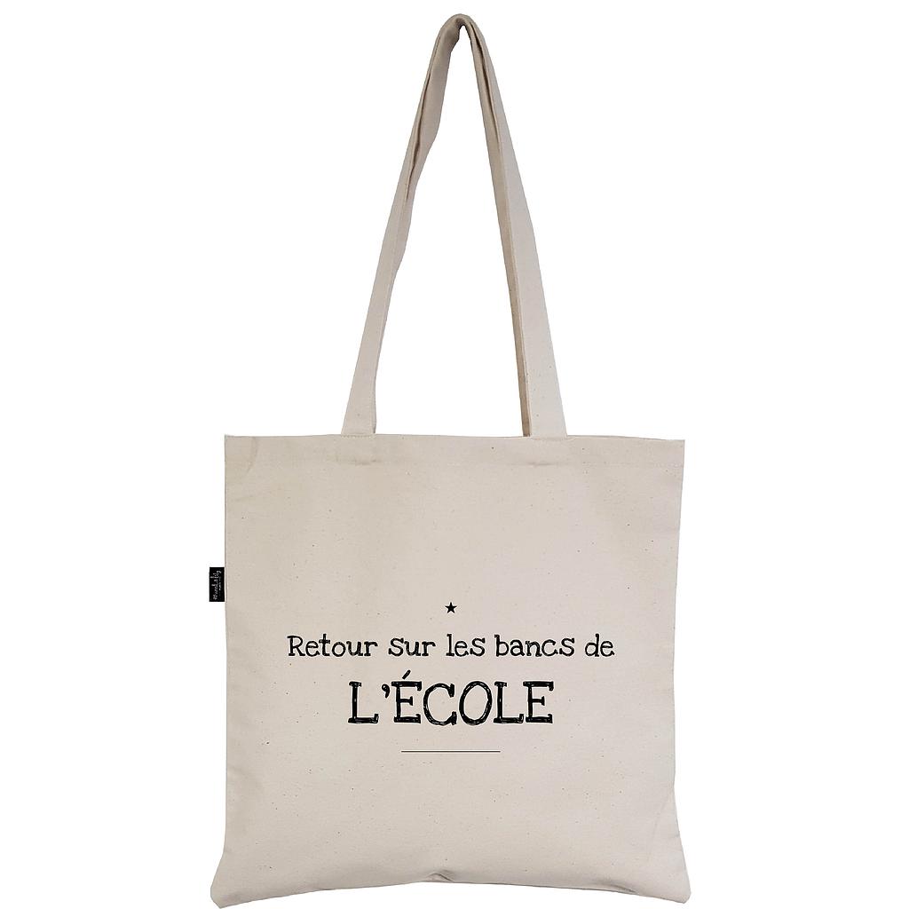 Tote-Bag écru "Retour sur les bancs de l'école"