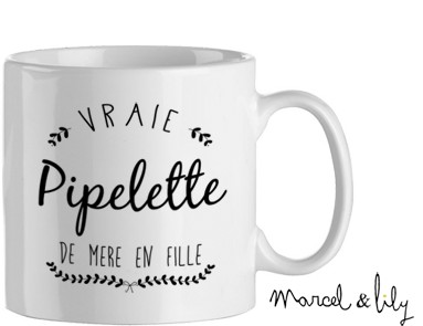 Petit Mug " Pipelette de mère en fille "