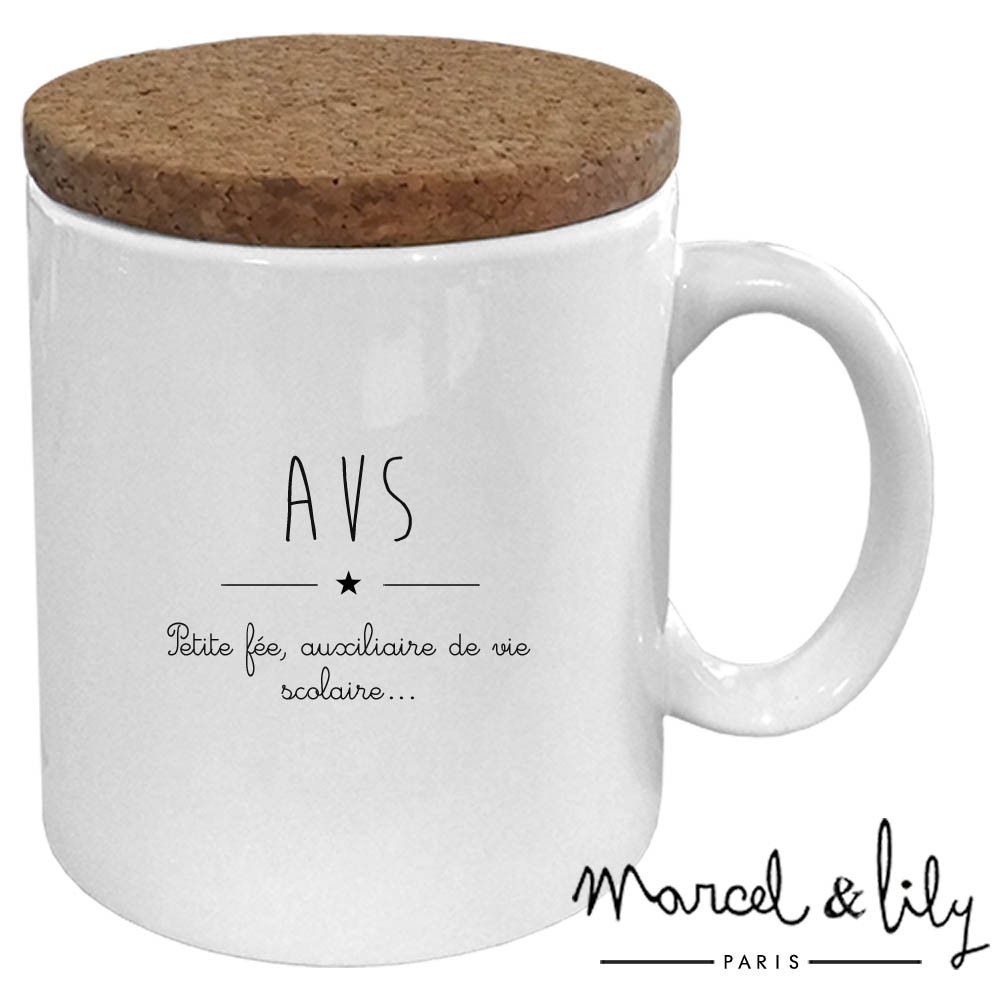 Mug avec son couvercle en liège "AVS"