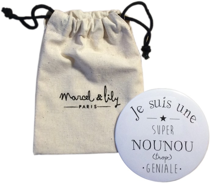 Maxi Miroir de poche "Nounou trop géniale"