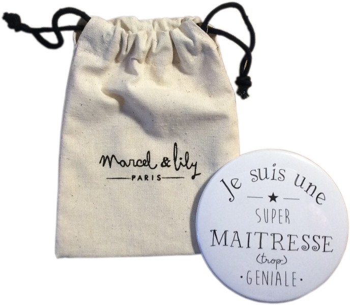 Maxi Miroir de poche "Je suis une super Maîtresse trop géniale"