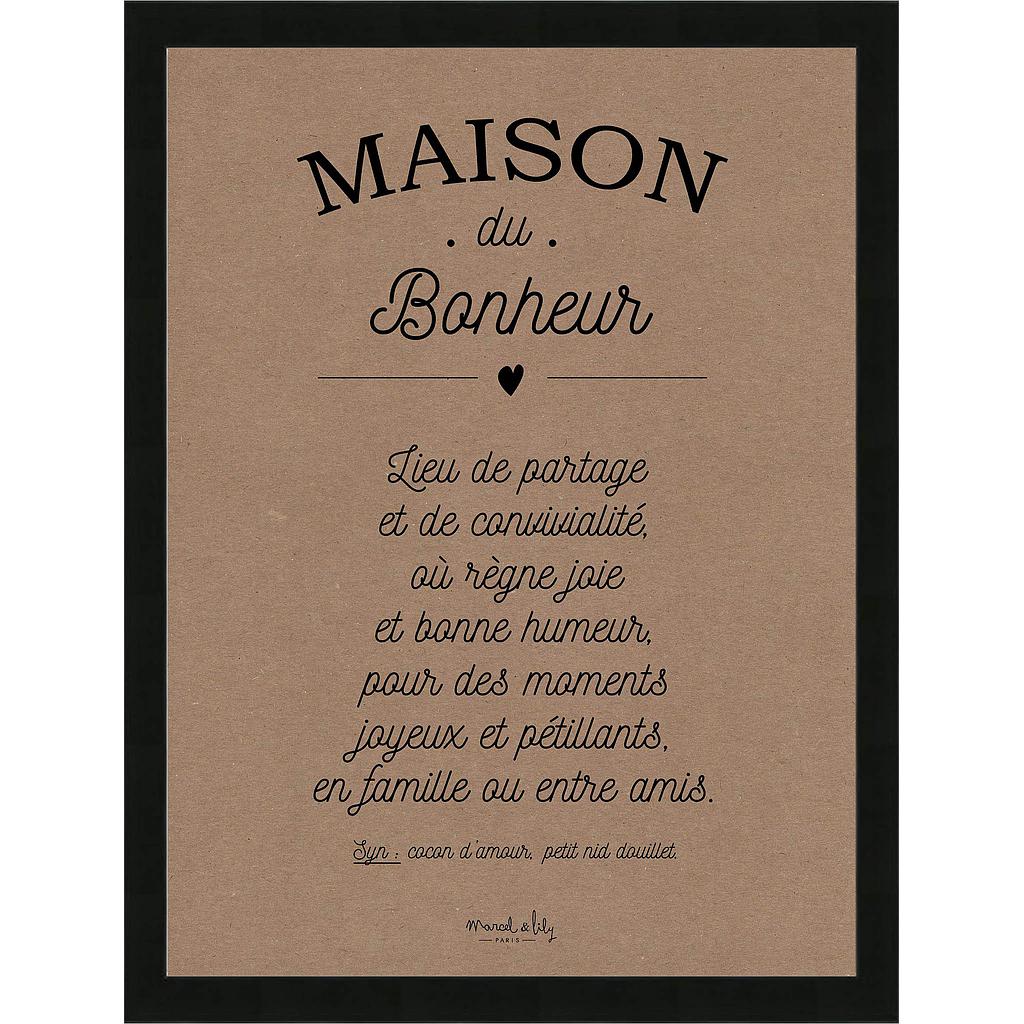 Affiche Kraft "Maison du bonheur"
