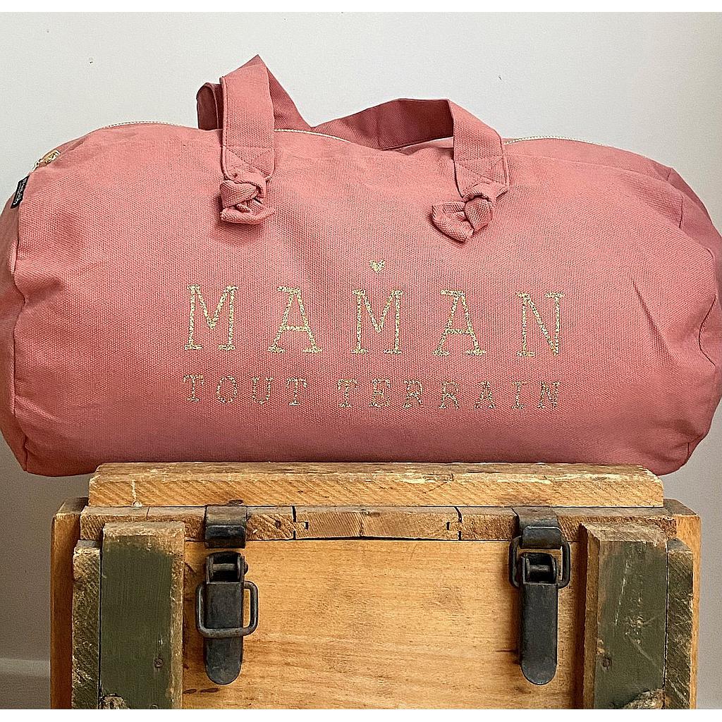 Sac Polochon vieux rose - Maman tout terrain