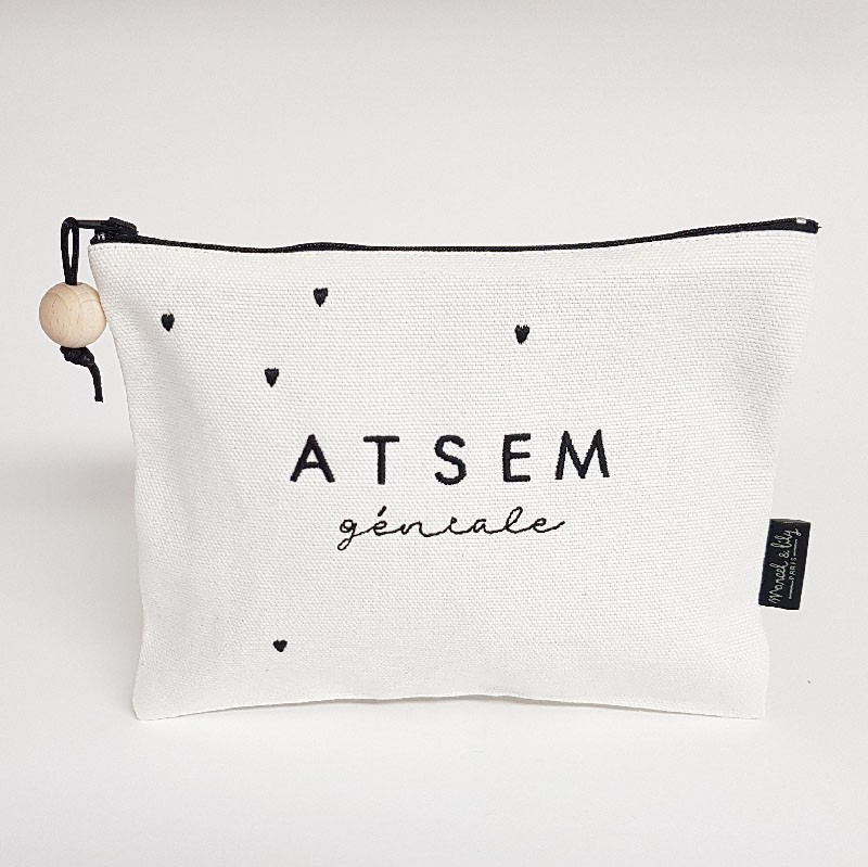 Trousse brodée "ATSEM"