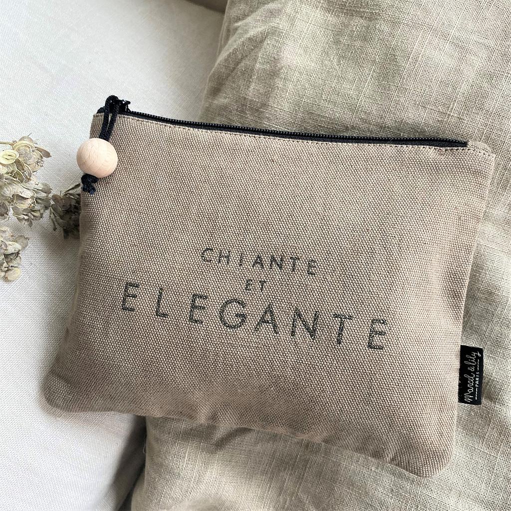 Trousse en lin-coton  "Chiante et Élégante"