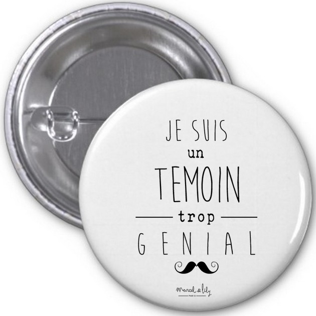 Lot de 5 Badges Témoin Génial