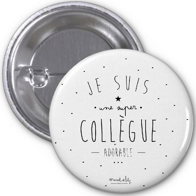 Lot de 5 Badges " Collègue Adorable"