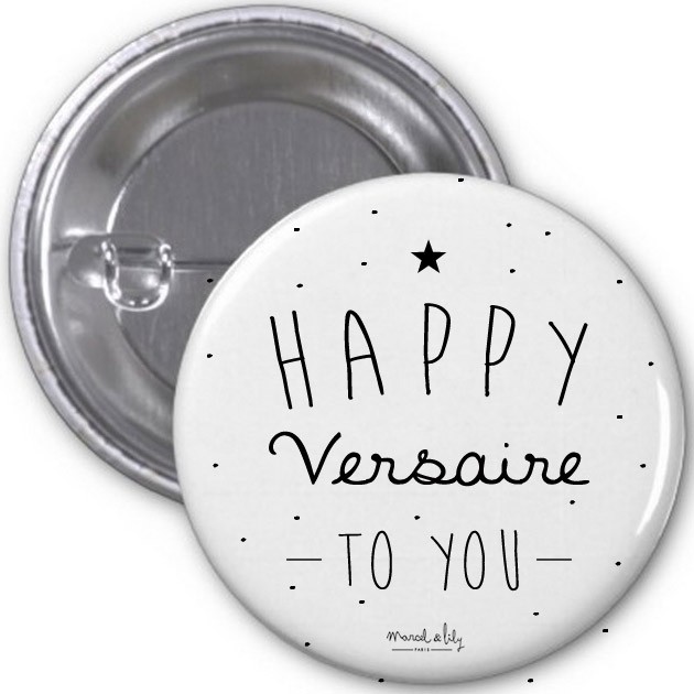 Lot de 5 Badges " Happy Versaire"