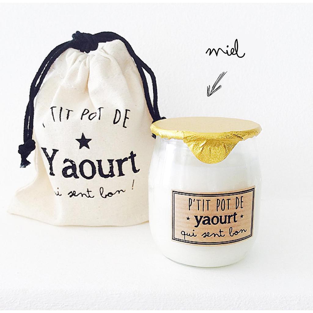 Bougie P'tit pot de yaourt Miel