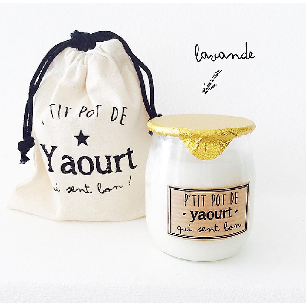 Bougie P'tit pot de yaourt Lavande aux huiles essentielles