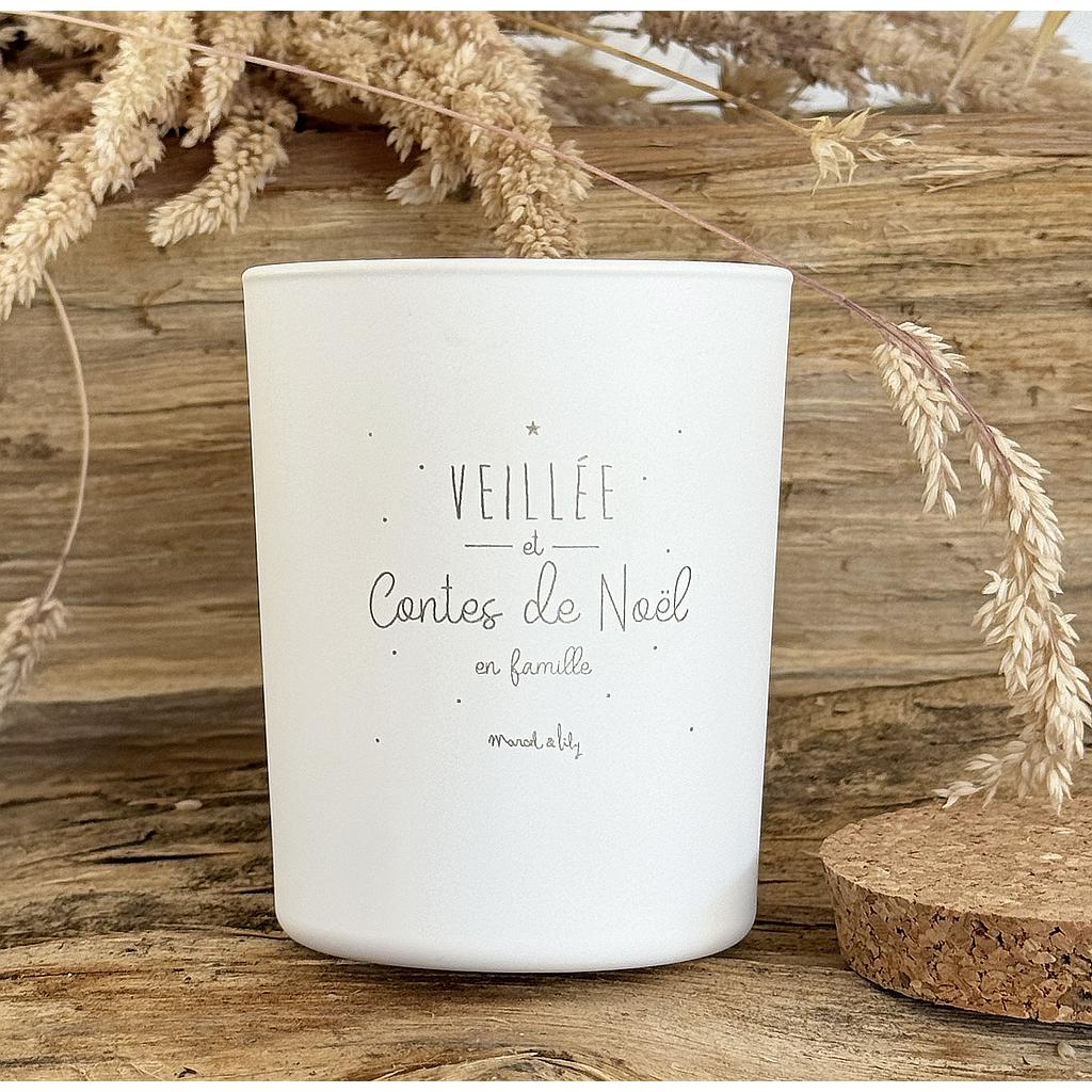 Bougie  "Veillée et contes de Noël" -Orange-cannelle