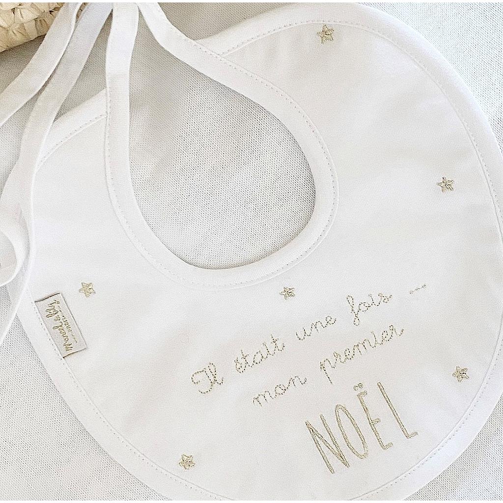 Bavoir rond  "Mon premier Noel"