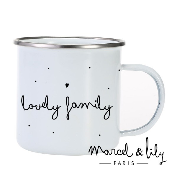 Tasse émaillée "Lovely Family-Grand frère d'amour"