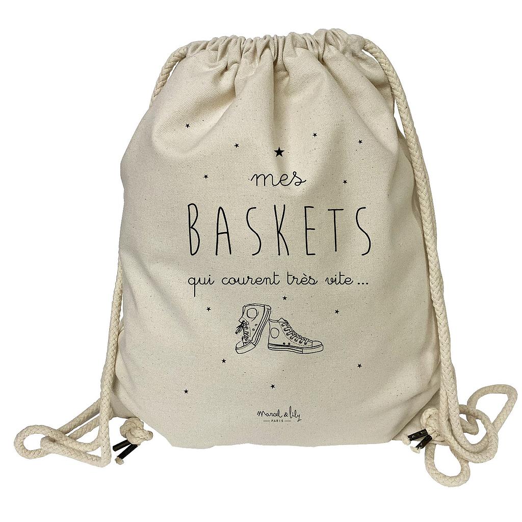 grand sac a dos  "Mes Baskets qui courent vite"
