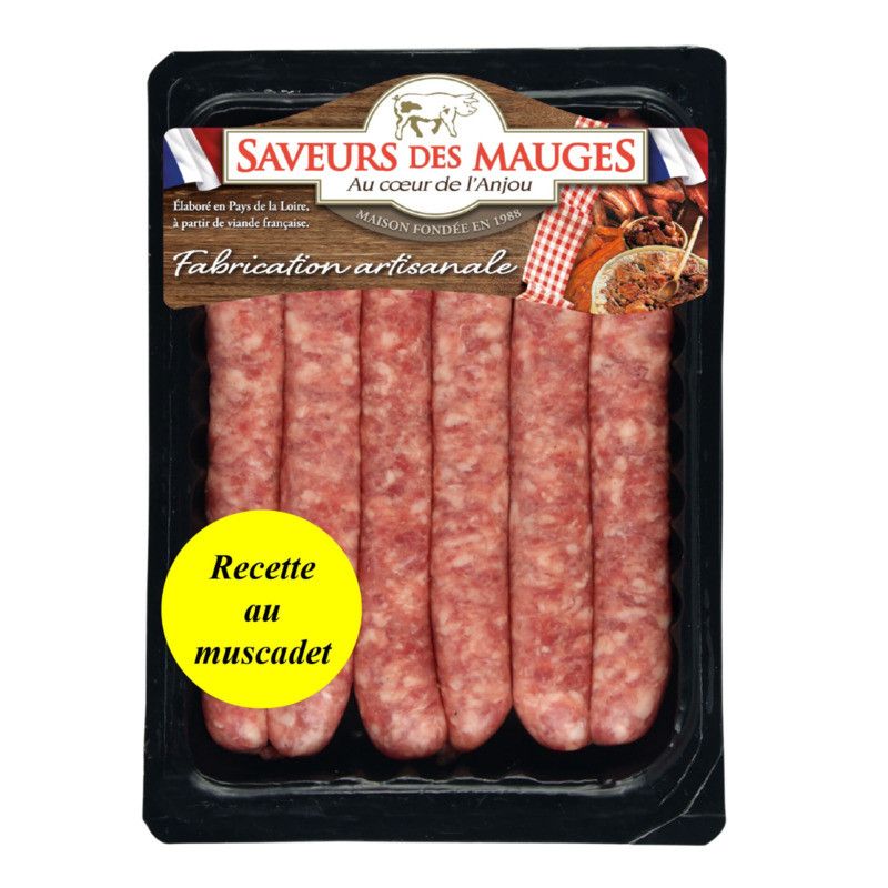 Chipolata artisanale au muscadet x6 - 300g