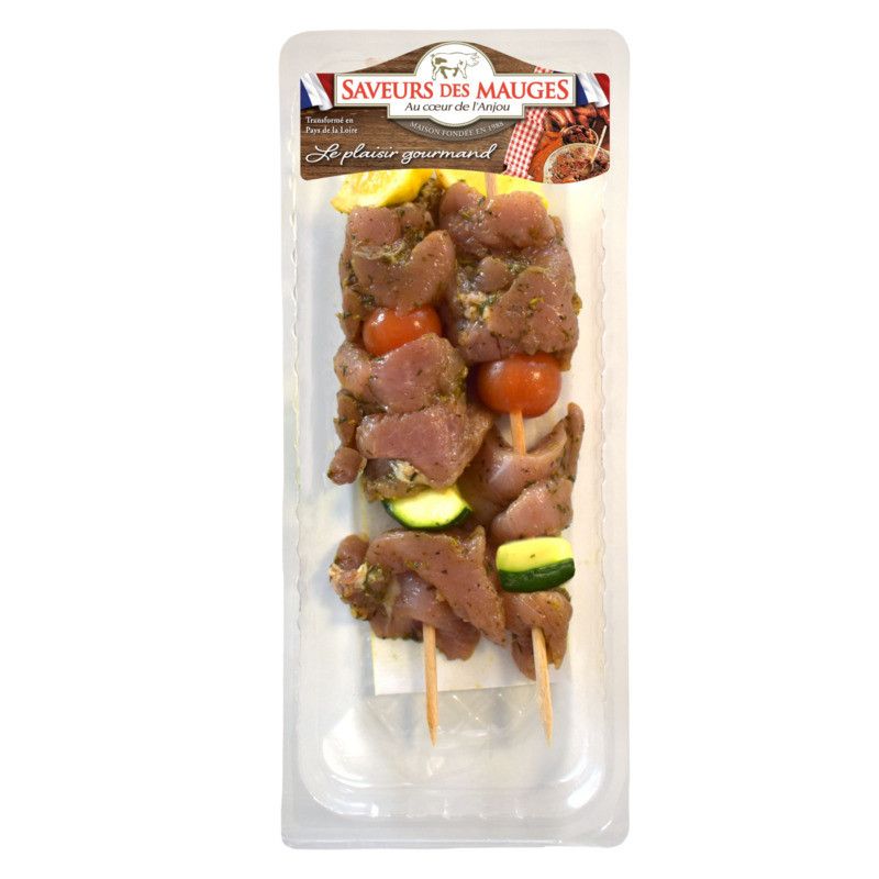 Brochettes de dinde au thym et citron x2 ±300g