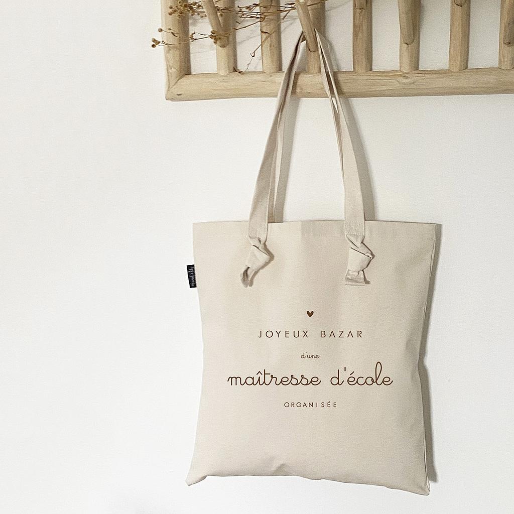 Tote-Bag à noeuds écru " Maîtresse"