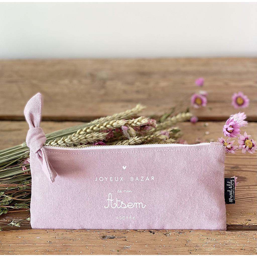 Trousse vieux rose " ATSEM"