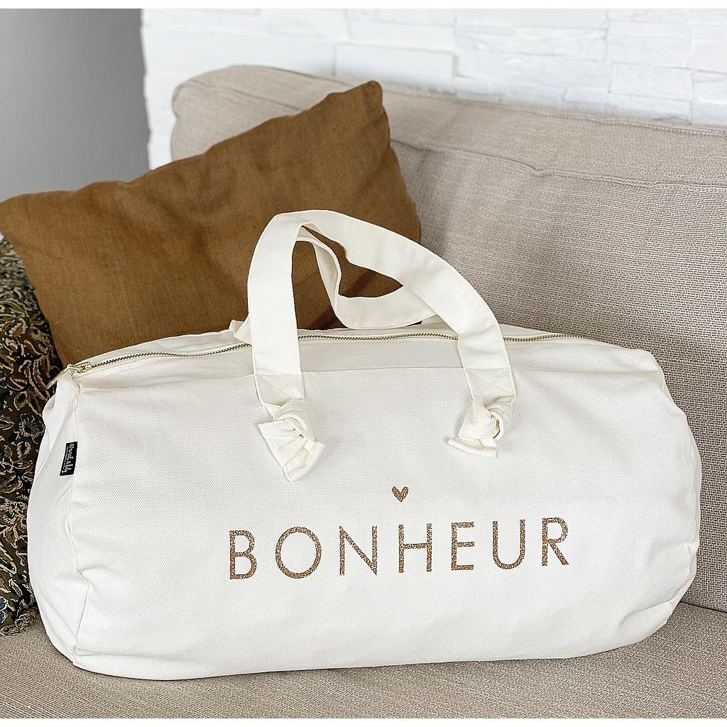 Sac Polochon blanc milk - Bonheur