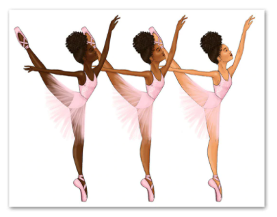 Toile :  3 danseuses de ballet