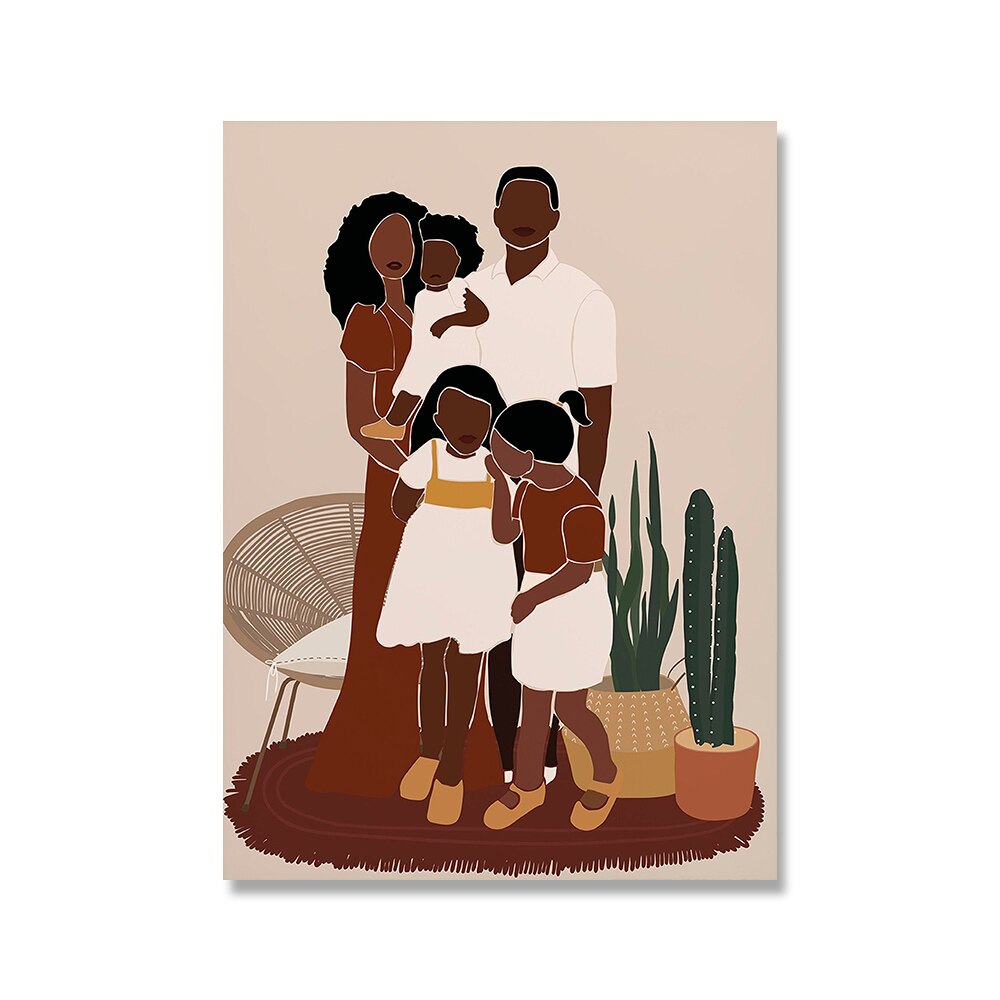 Toile :  En famille