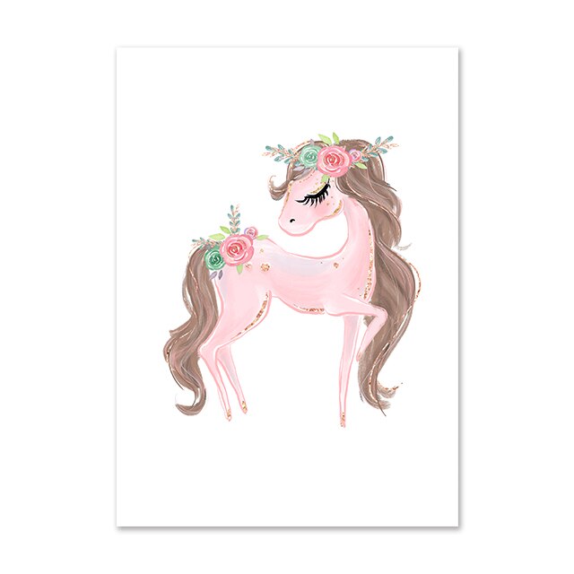 Toile :  Un poney de roses