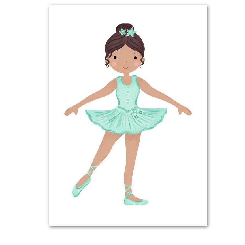 Toile : Danseuse classique en Vert