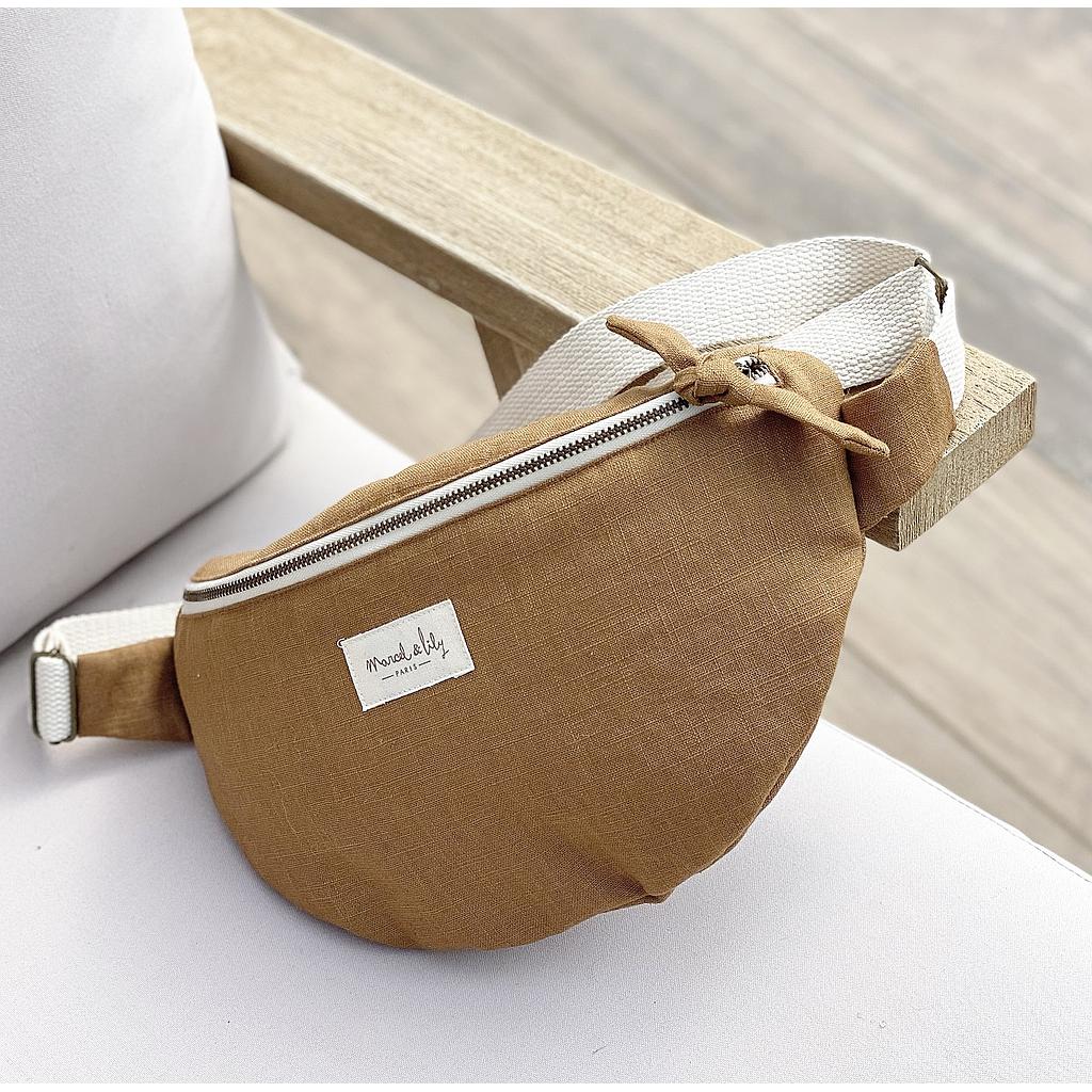 Sac Banane 100% lin - Camel
