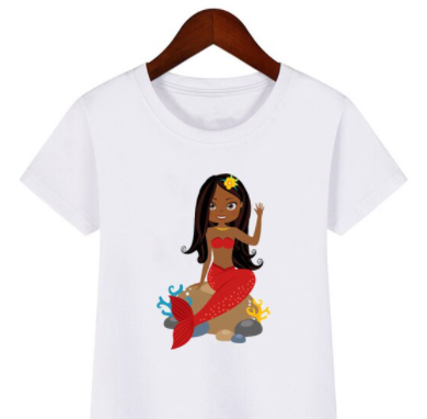 T-Shirt : La jolie sirène en rouge