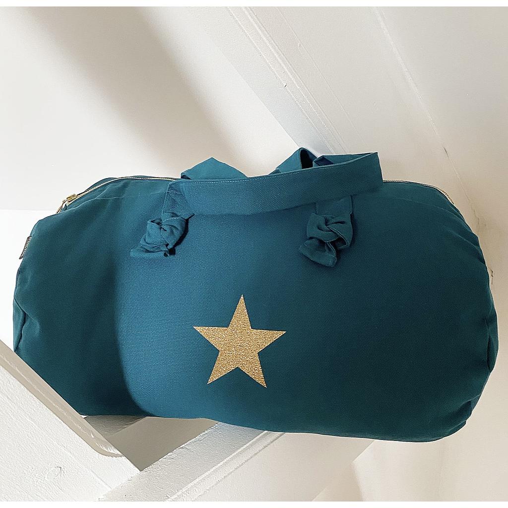 Sac Polochon - Bleu paon - Etoile