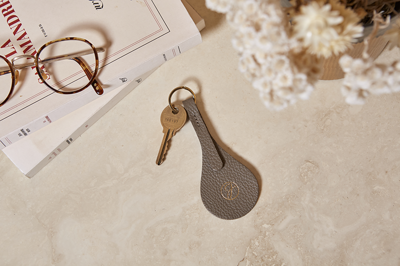 Porte-clé beige