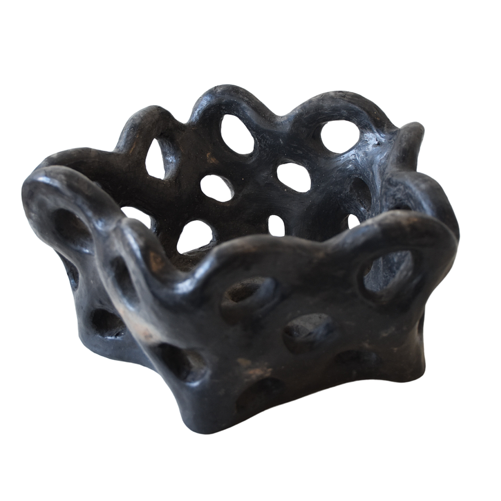 Poterie - Corbeille décorative noire