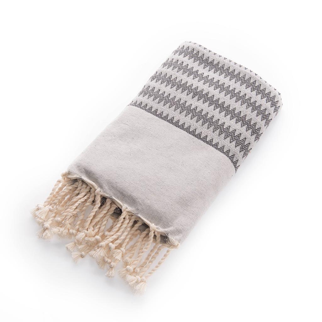 FOUTA BALI - Gris clair / Gris foncé