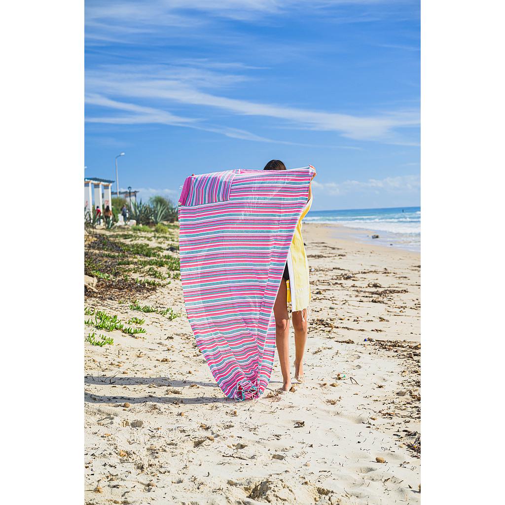 Beach bag &amp; towel combo 2-in-1 HAWAII - Rose-blanc