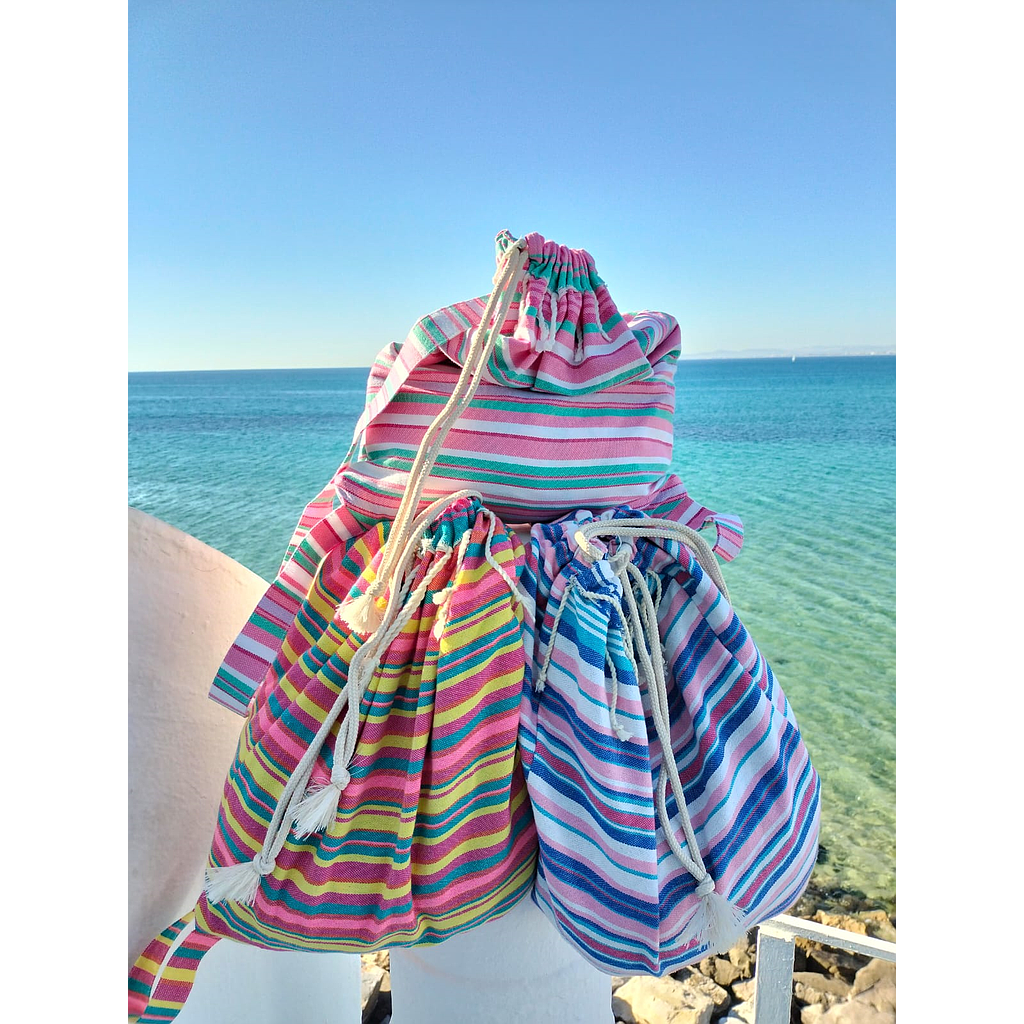 Beach bag &amp; towel combo 2-in-1 HAWAII - Bleu-blanc