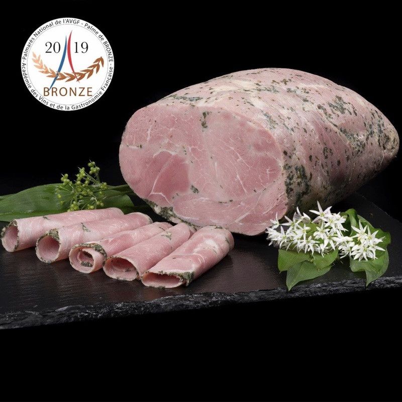 Jambon cuit artisanal à l'ail des ours ±4kg