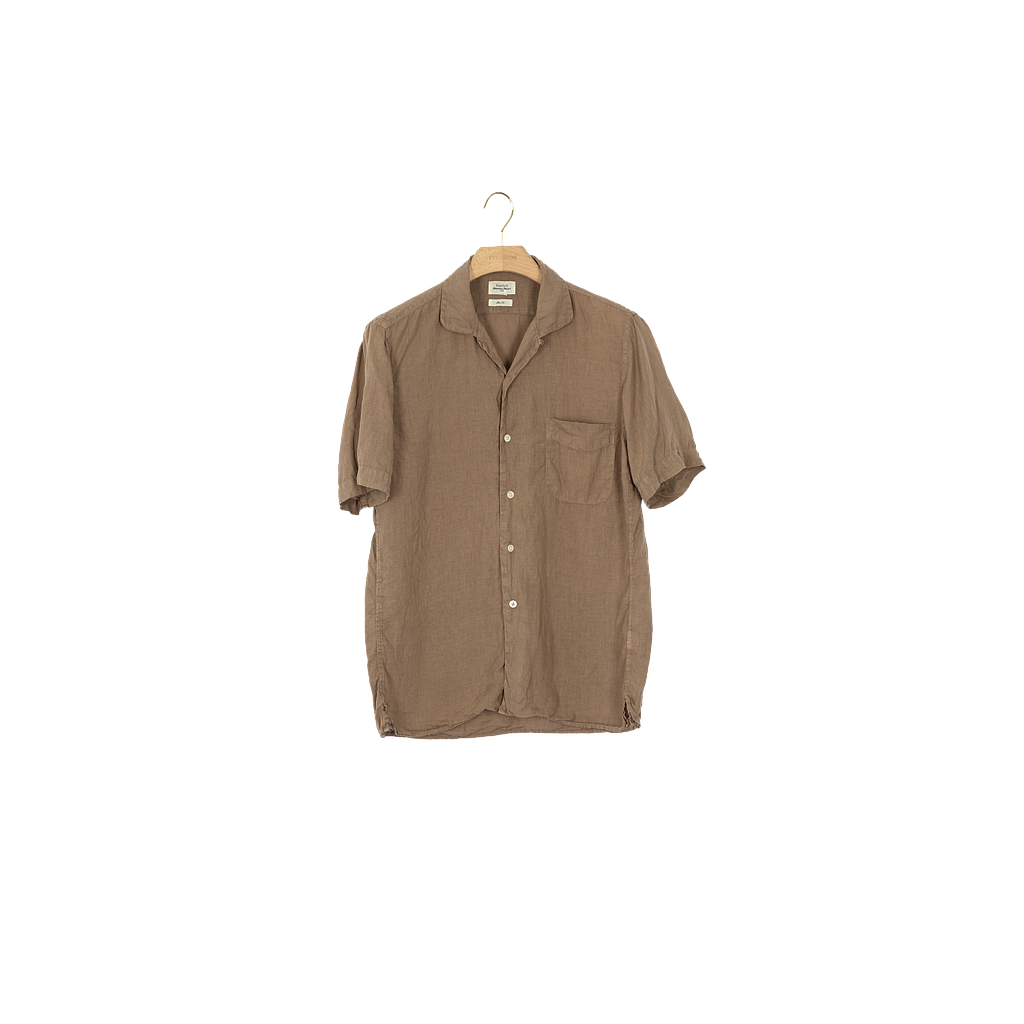 L'Exception/HARTFORD/H/Chemise/Marron/S/Lin
