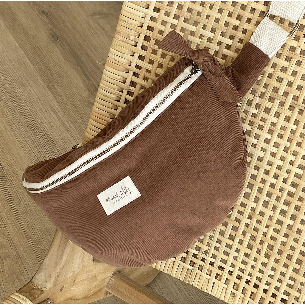 Sac Banane velours - Châtaigne