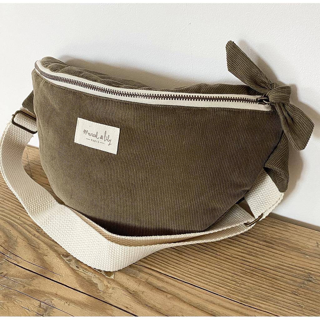 Sac Banane velours - Kaki