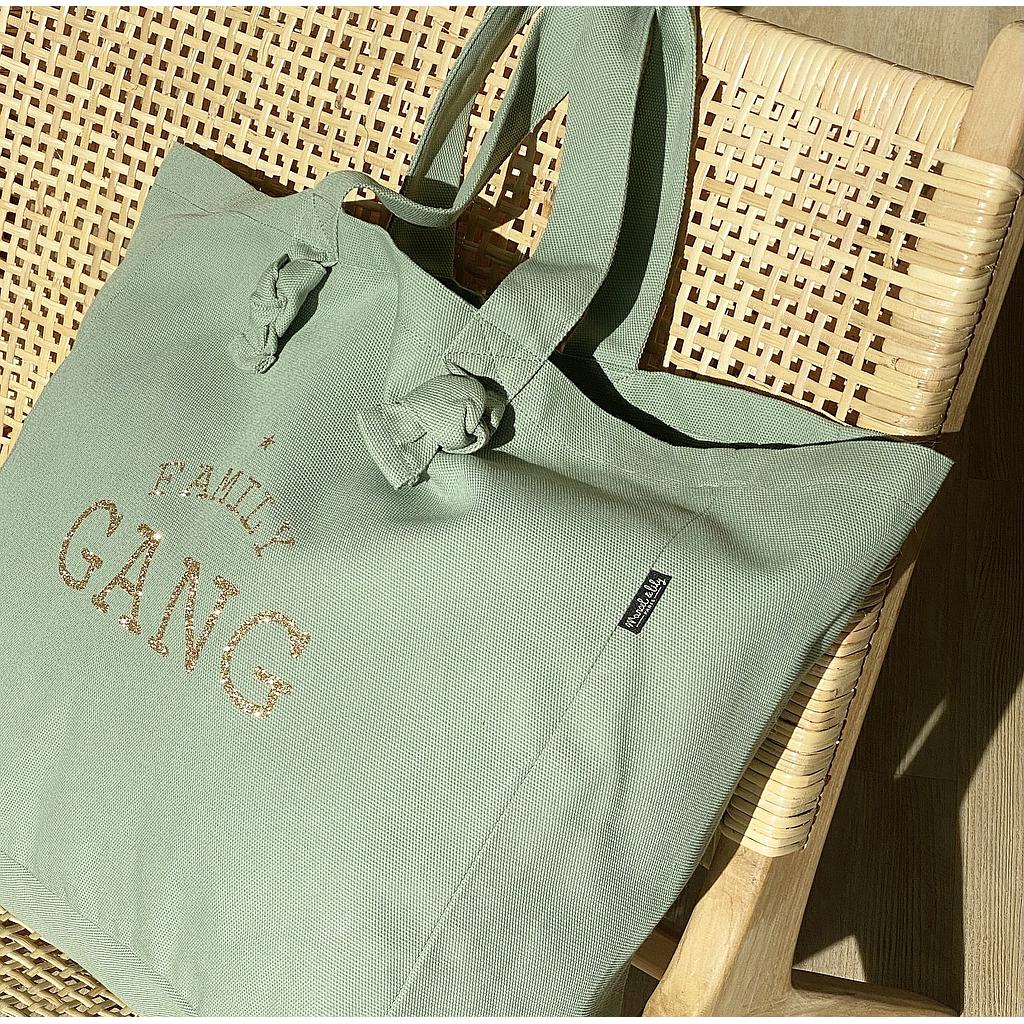 Cabas Lily- sauge- "Family Gang"