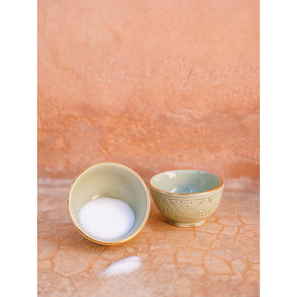 2 Mini bols Empreinte mint gold