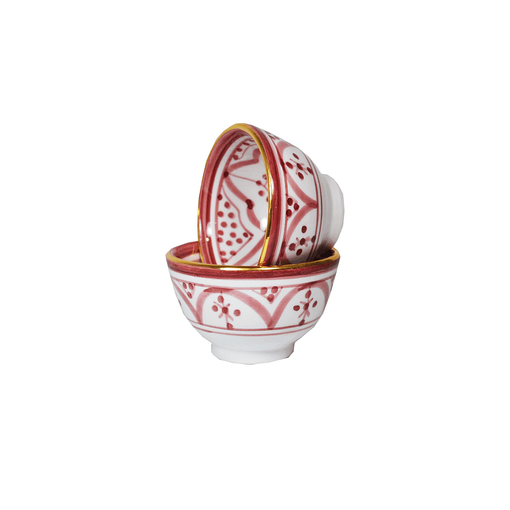 2 Mini bols Zwak aubergine gold