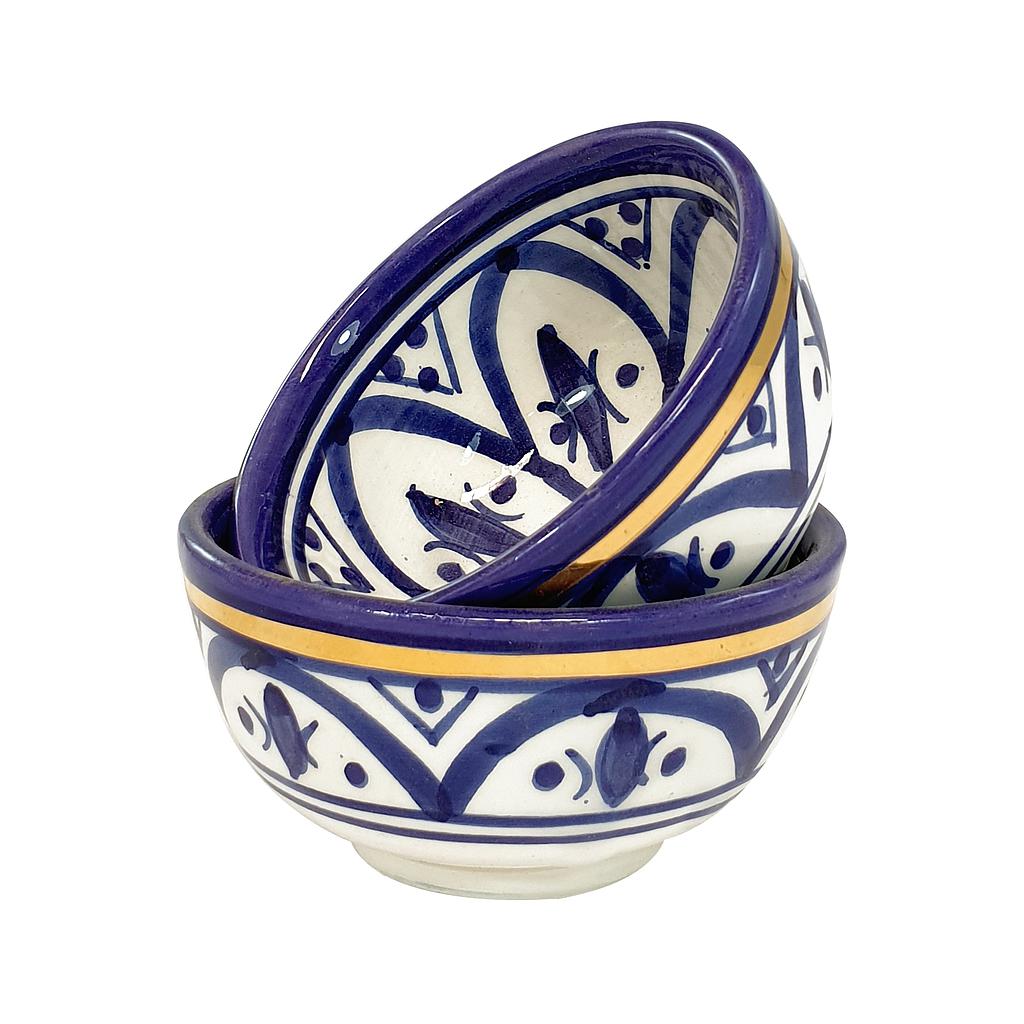 2 Mini bols Zwak bleu majorelle gold