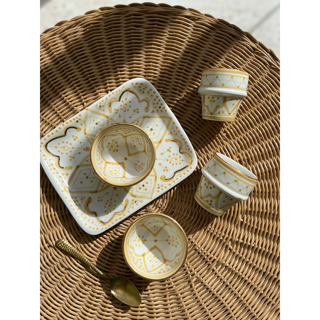 2 Petites tasses à café Zwak paille gold