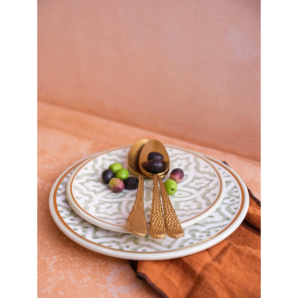 Assiette Fassia mint gold